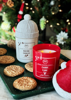 Candy Cane Candle Double Wick
