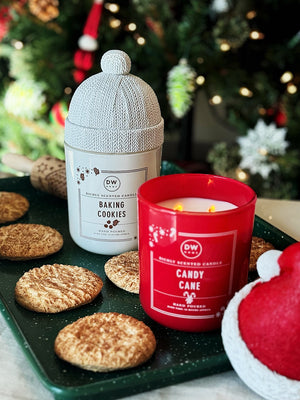 Candy Cane Candle Double Wick