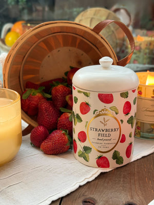 Strawberry Field Single Wick Ceramic Candle