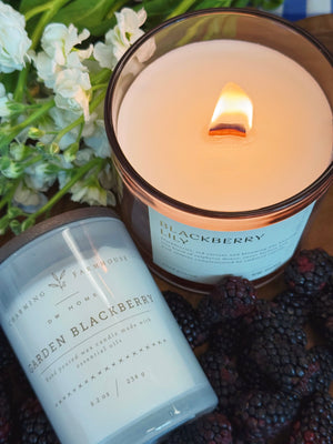 Garden Blackberry Wooden Wick Candle