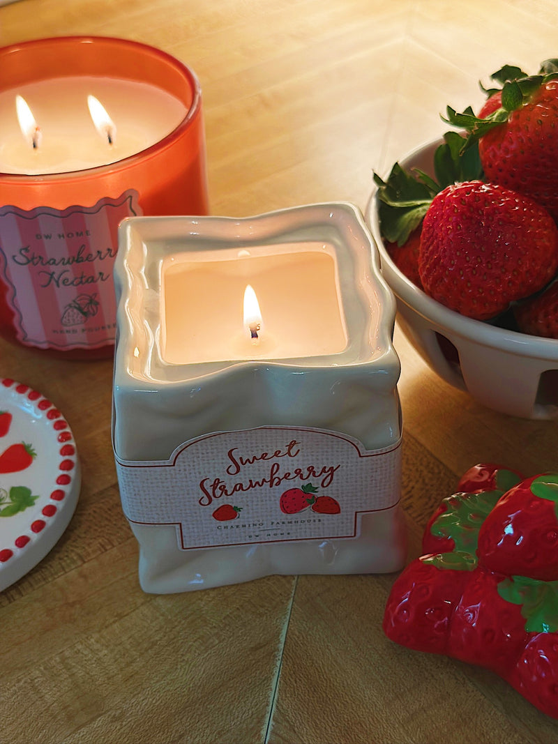 Sweet Strawberry | Ceramic Single Wick
