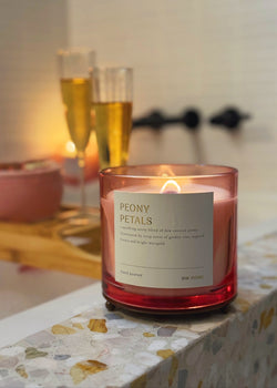 Peony Petals Candle Wooden Wick