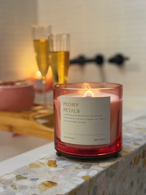 Peony Petals Candle Wooden Wick