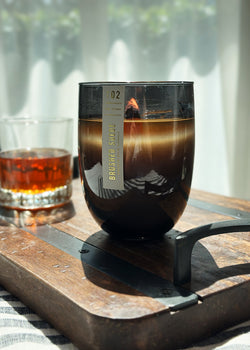 Brushed Suede Wooden Wick Candle