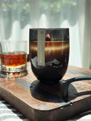 Brushed Suede Wooden Wick Candle