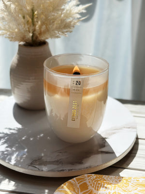 Sugared Citrus Wooden Wick Candle