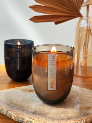 Midnight Amber Wooden Wick Candle