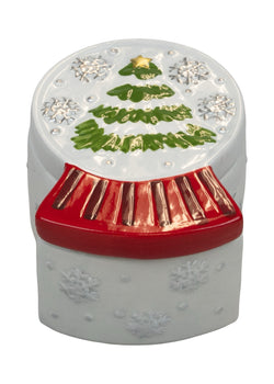 Evergreen Snowfall | Ceramic Snowglobe Dish