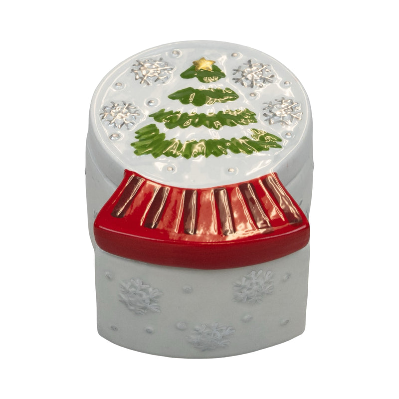 Evergreen Snowfall | Ceramic Snowglobe Dish
