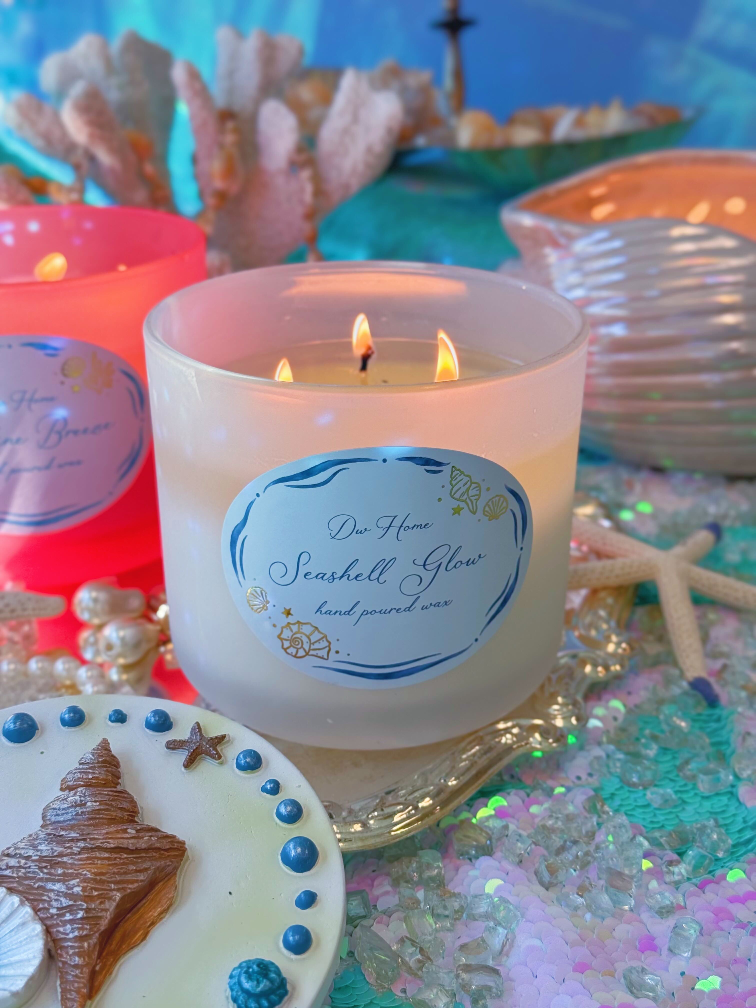 気まぐれSALE マーメイドShellカクテルクラッシュBlue Seashell Glow – DW Home Candles