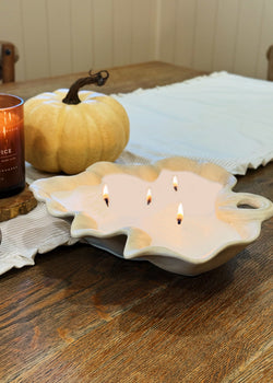 Autumn Leaf | Ceramic Dish 4-Wick Candle