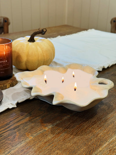 Autumn Leaf | Ceramic Dish 4-Wick Candle