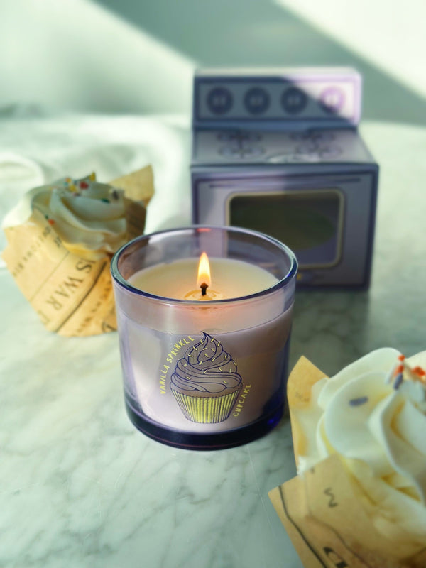 Vanilla Sprinkle Cupcake Candle Single Wick
