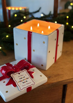 Sweet Peppermint Bark Ceramic Four Wick Candle
