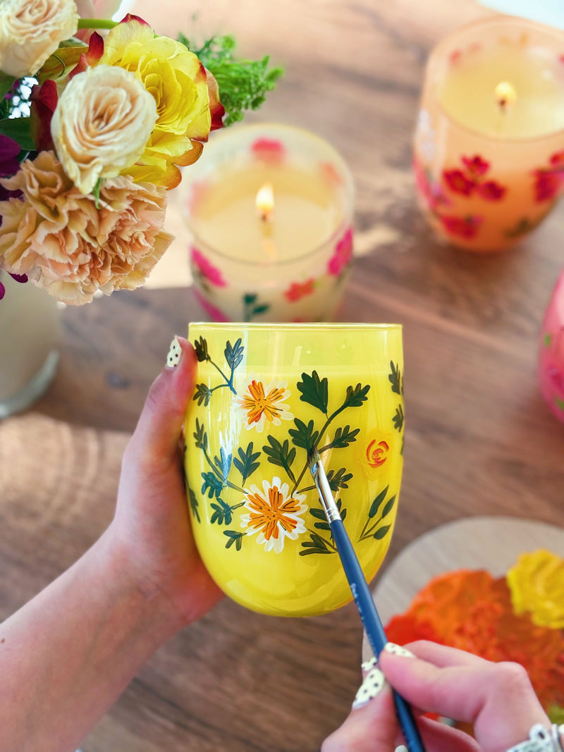 Lemon Leaf Single Candle