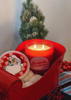 Ho ho ho, Merry Christmas Candle Double Wick 