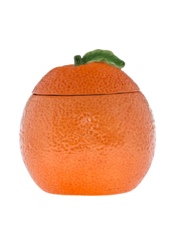 Goodies, ceramic  orange fruit candle with lid