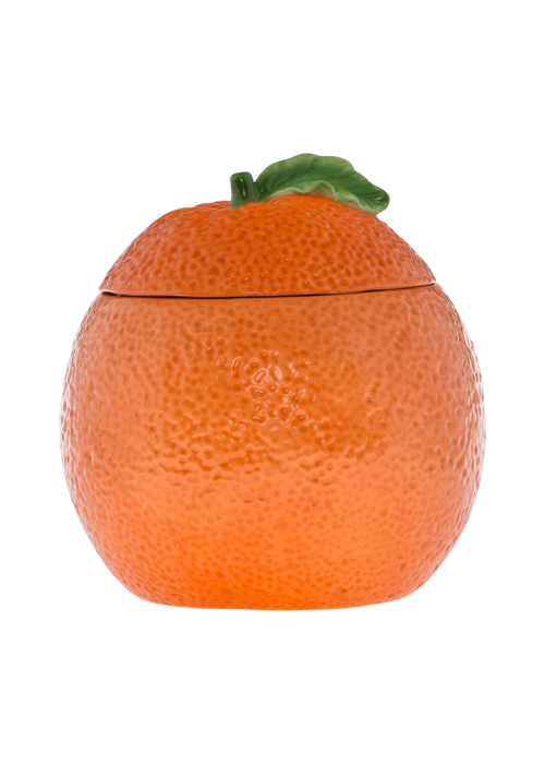 Goodies, ceramic  orange fruit candle with lid
