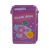 Purple, ceramic grape juice box candle
