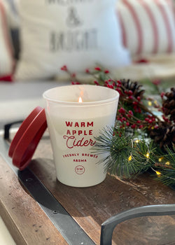 Warm Apple Cider Candle Single Wick
