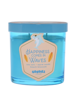 Goodies, blue Happiness comes in waves candle