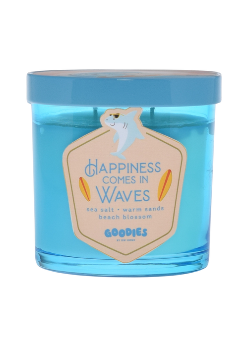 Goodies, blue Happiness comes in waves candle