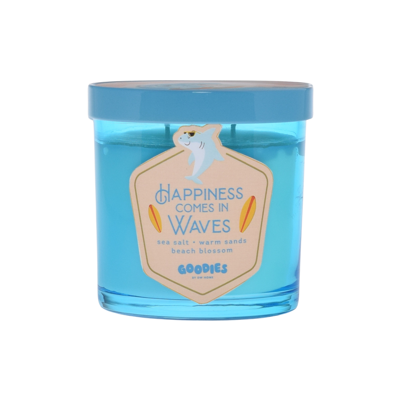 Goodies, blue Happiness comes in waves candle
