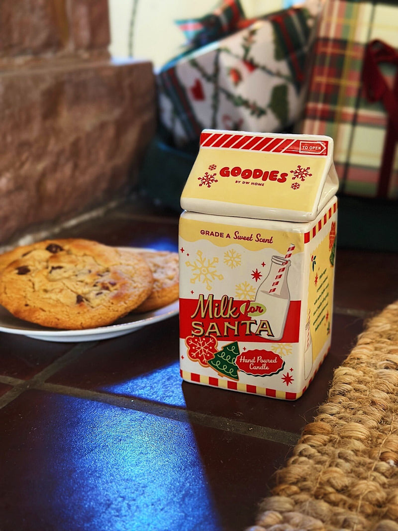 Milk For Santa Single Wick Candle