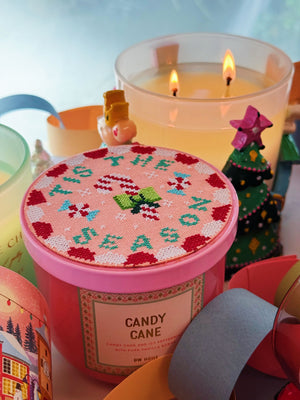 Candy Cane Double Wick Candle