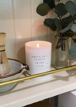Green Tea Leaves Candle Single Wick