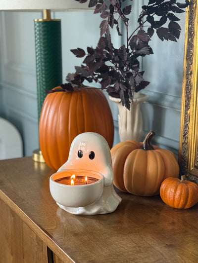 Marshmallow Pumpkin | Ceramic Candle Triple Wick
