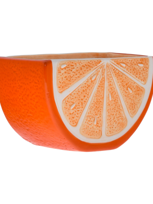Goodies, ceramic orange fruit wedge candle