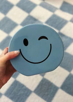 You're Cute Smiley Ceramic Double Wick Candle