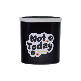 Goodies, black not today candle with sad face design