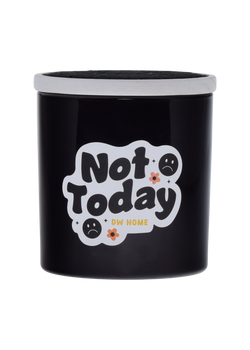 Goodies, black not today candle with sad face design