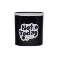 Goodies, black not today candle with sad face design