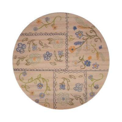 A circular rug with floral designs perfect for adding a touch of elegance to any room from Charming Farmhouse's On the Lake collection.