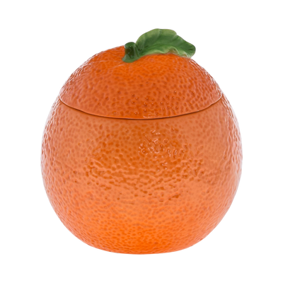 Goodies, ceramic  orange fruit candle with lid