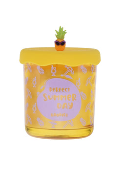 Goodies, yellow, Perfect summer days candle with silicone lid and knob accent