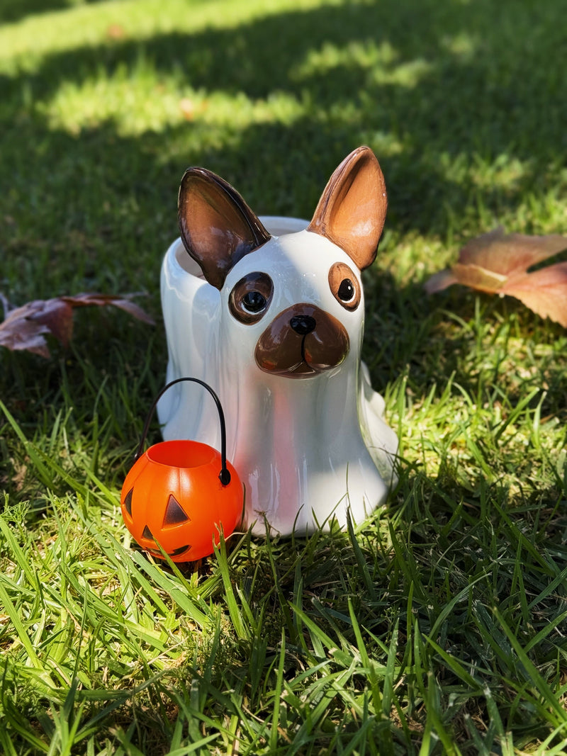 Spooky Pumpkin Ceramic Candle Single Wick