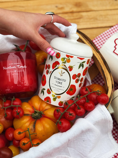 Tomato Vine Ceramic Single Wick Candle