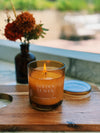Golden Leaves Candle Single Wick