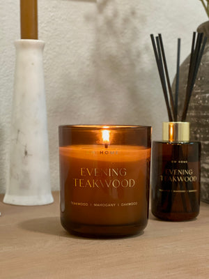Evening Teakwood Candle Single Wick