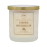 Candle with 'Pumpkin Marshmallow' label on a white background