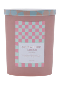 Scented candle with a Strawberry Crush fragrance from DW Home.