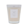 White vase, Vanilla Apple candle with a label on a white background