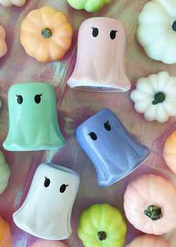 Pastel Ghost Candles Single Wick 