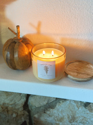 English Oak Candle Double Wick