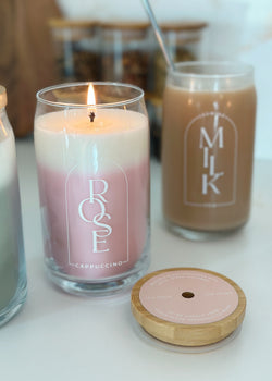 Sweet Rose Cappuccino Candle Single Wick