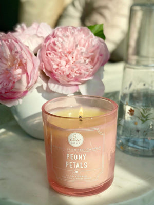 Peony Petals Candle Single Wick